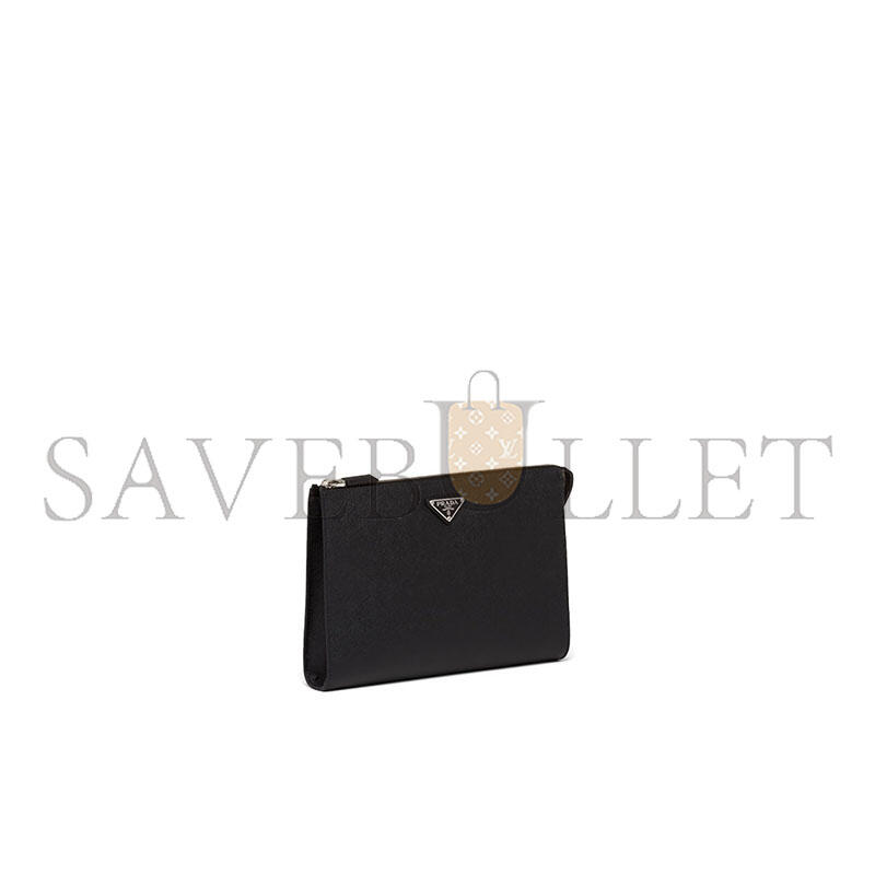 Pra*a saffiano leather men